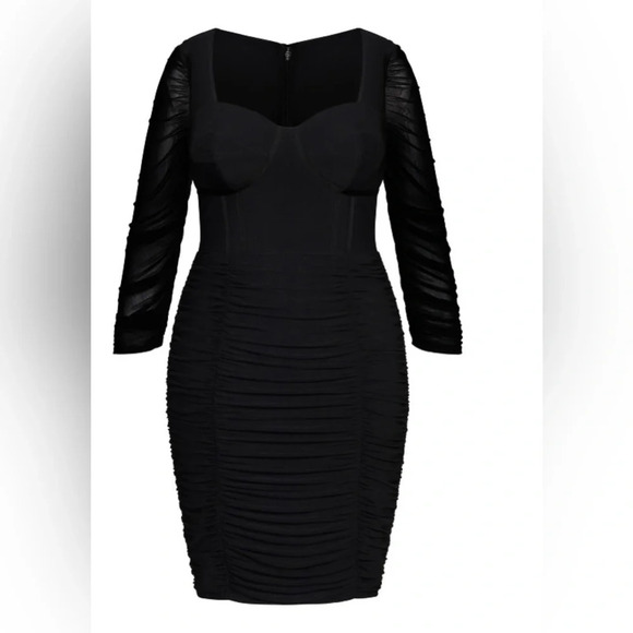 City Chic Sexy Bustier Black dress size XL/22 - Picture 5 of 16